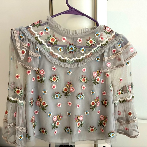 Needle & Thread Tops - Needle & Thread Embroidered Top